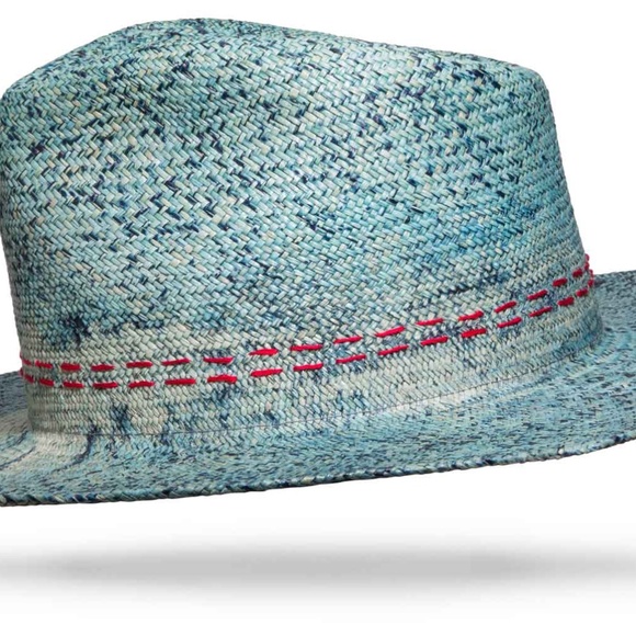 Worth and worth straw indigo Virgil hat 7 3/8 main image 5